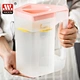 Large Capacity Transparent Lemon Juice Jugs Diamond Shape Plastic Cold Water Kettle With Lid